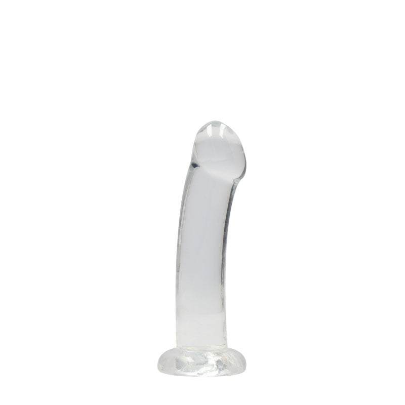 RealRock Crystal Clear 17cm (6.69 inches) smooth suction cup dildo – Clear, product detail