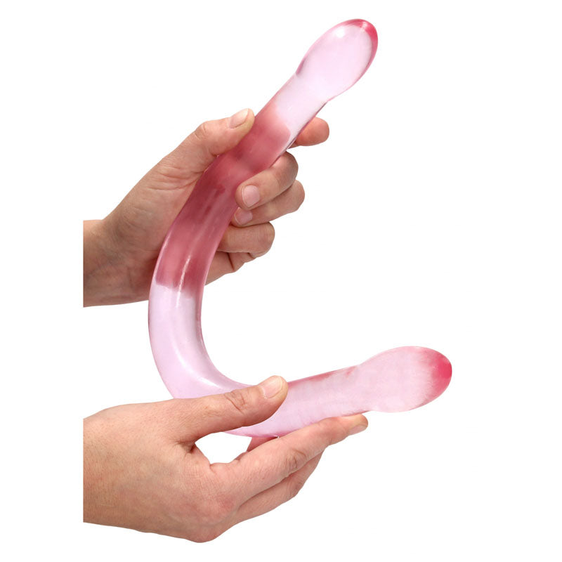 RealRock Crystal Clear 42cm double-ended dildo – Pink, product detail