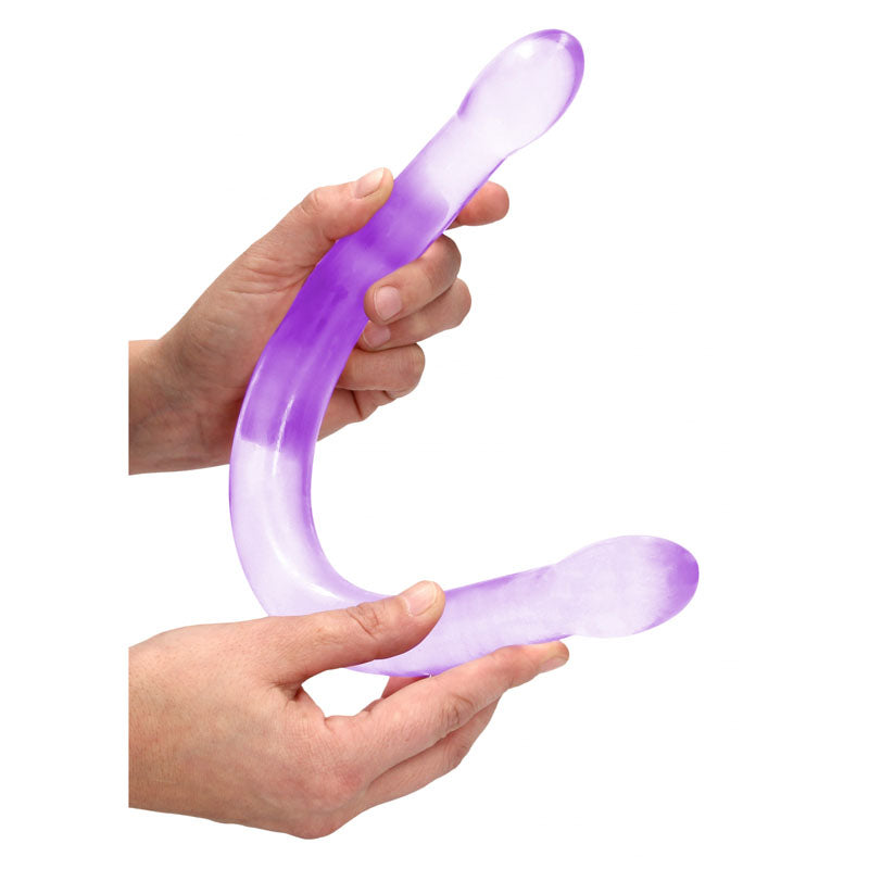RealRock Crystal Clear 42cm double-ended dildo – Purple, product detail