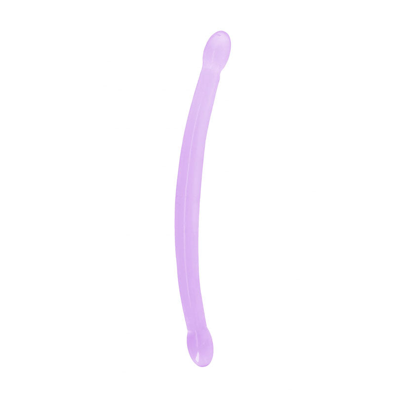 RealRock Crystal Clear 42cm double-ended dildo – Purple, product detail