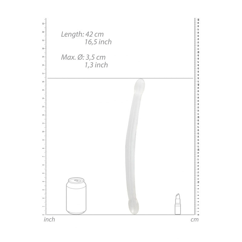 RealRock Crystal Clear 42cm double-ended dildo – Clear, product detail