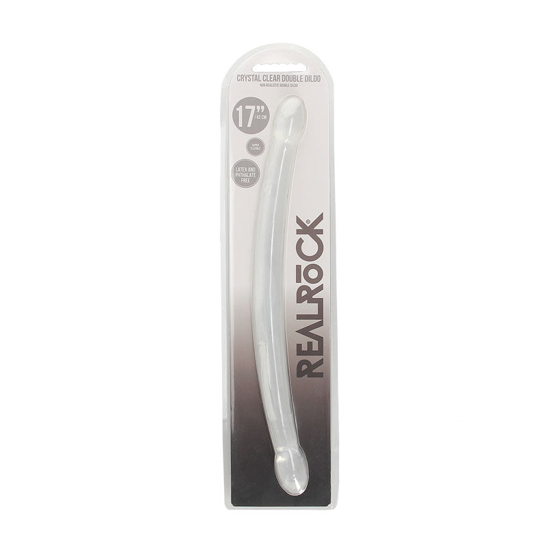 RealRock Crystal Clear 42cm double-ended dildo – Clear, product detail