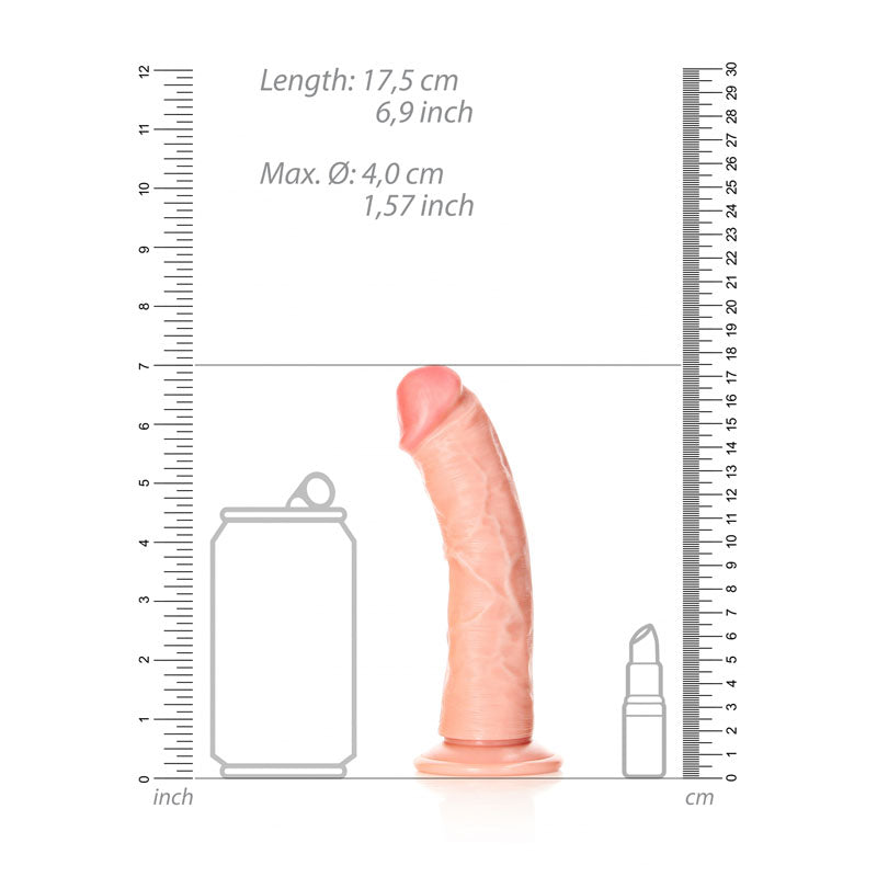 RealRock Curved Realistic Dildo With Suction Cup