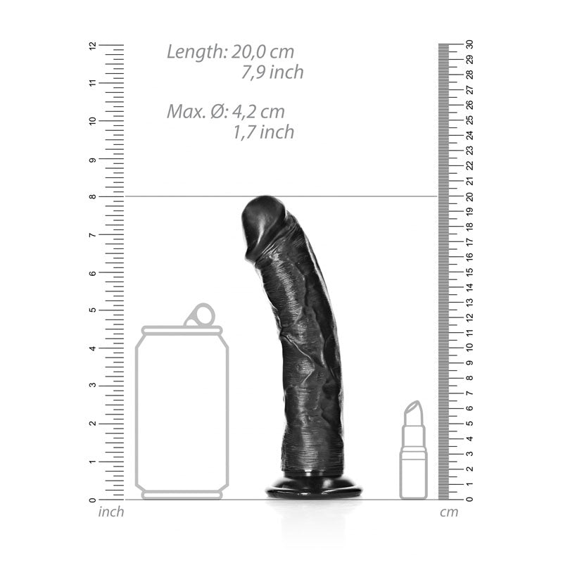 RealRock Curved Realistic Dildo With Suction Cup
