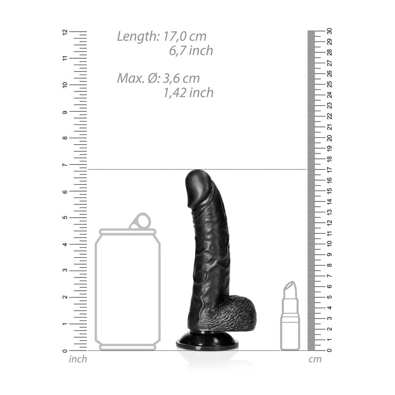 RealRock Curved Realistic Dildo With Balls