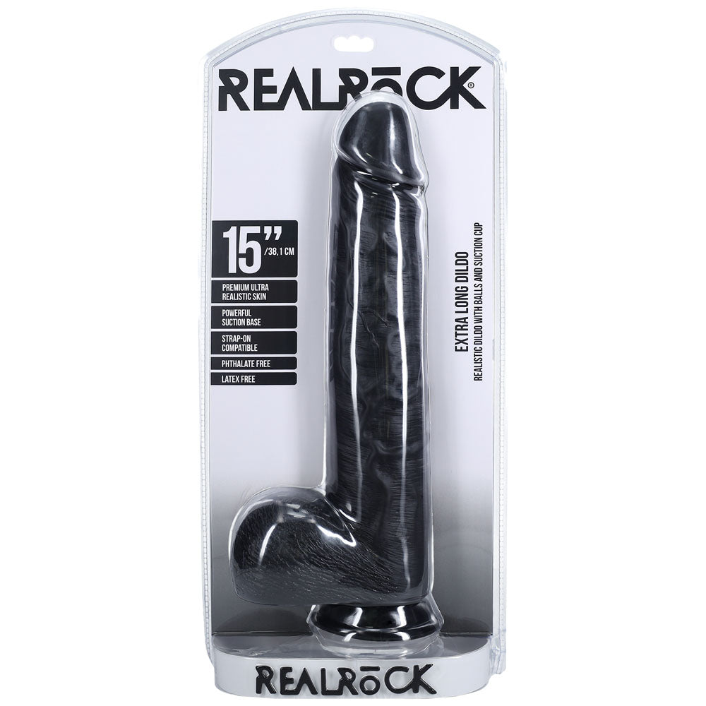 RealRock 38cm Extra Long Dildo With Balls | The Love Boulevard
