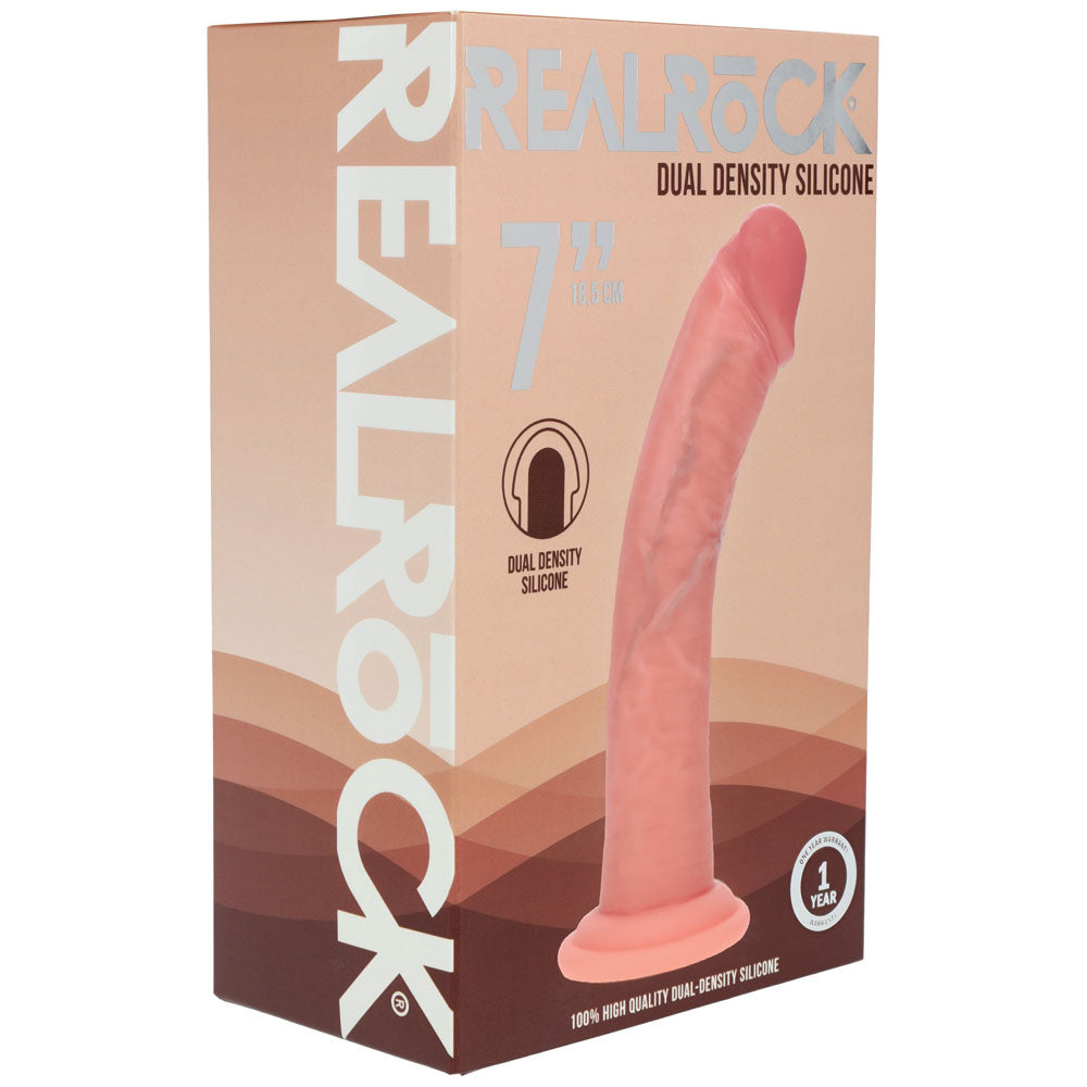 RealRock 18.5cm Dual Density Curved Silicone Dildo