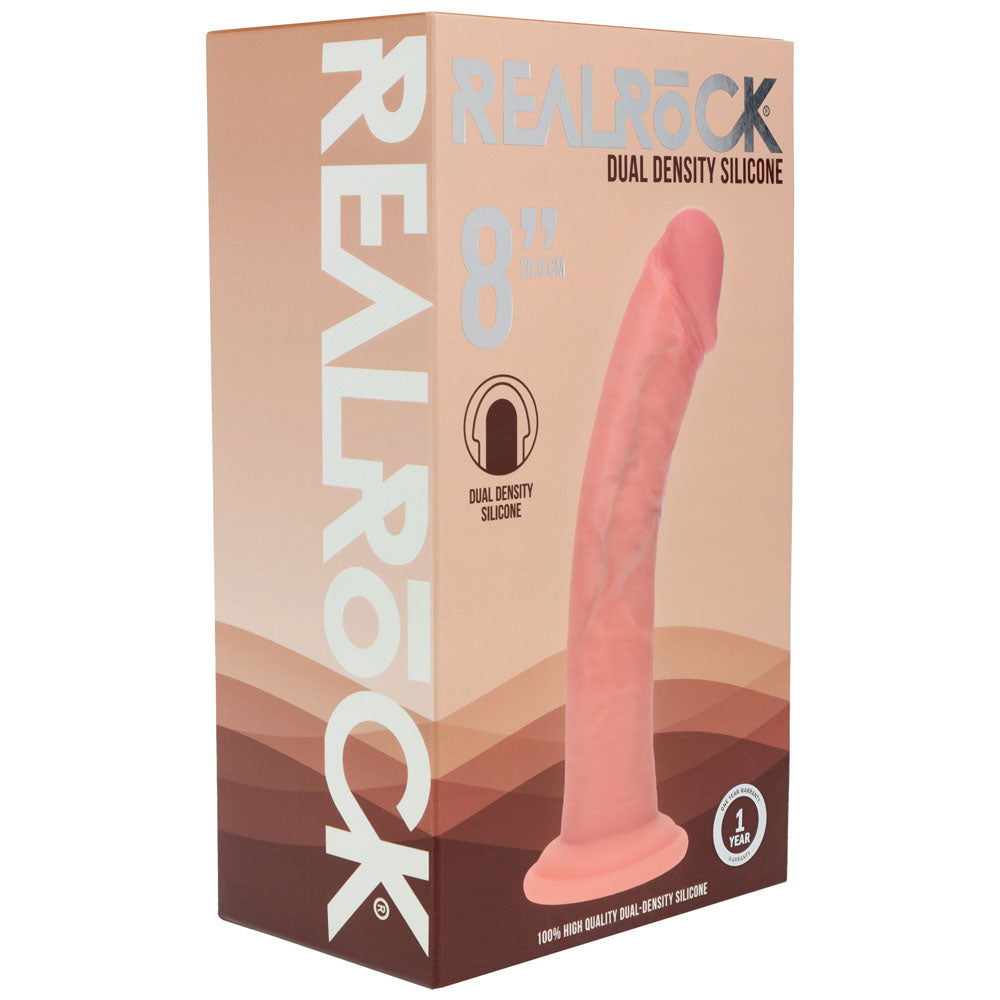 RealRock 20.5cm Dual Density Curved Silicone Dildo