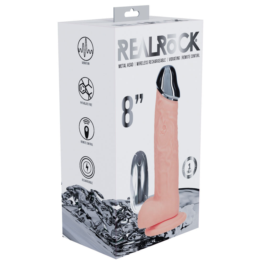REALROCK Metal Head 22cm Vibrating Dildo | The Love Boulevard