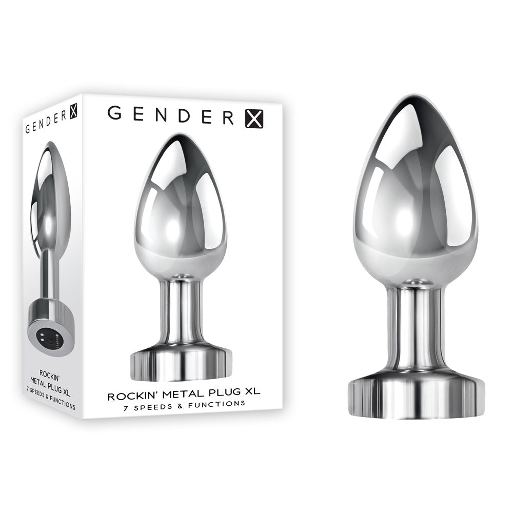 Rockin Metal Plug XL 10.5cm Vibrating Butt Plug | The Love Boulevard