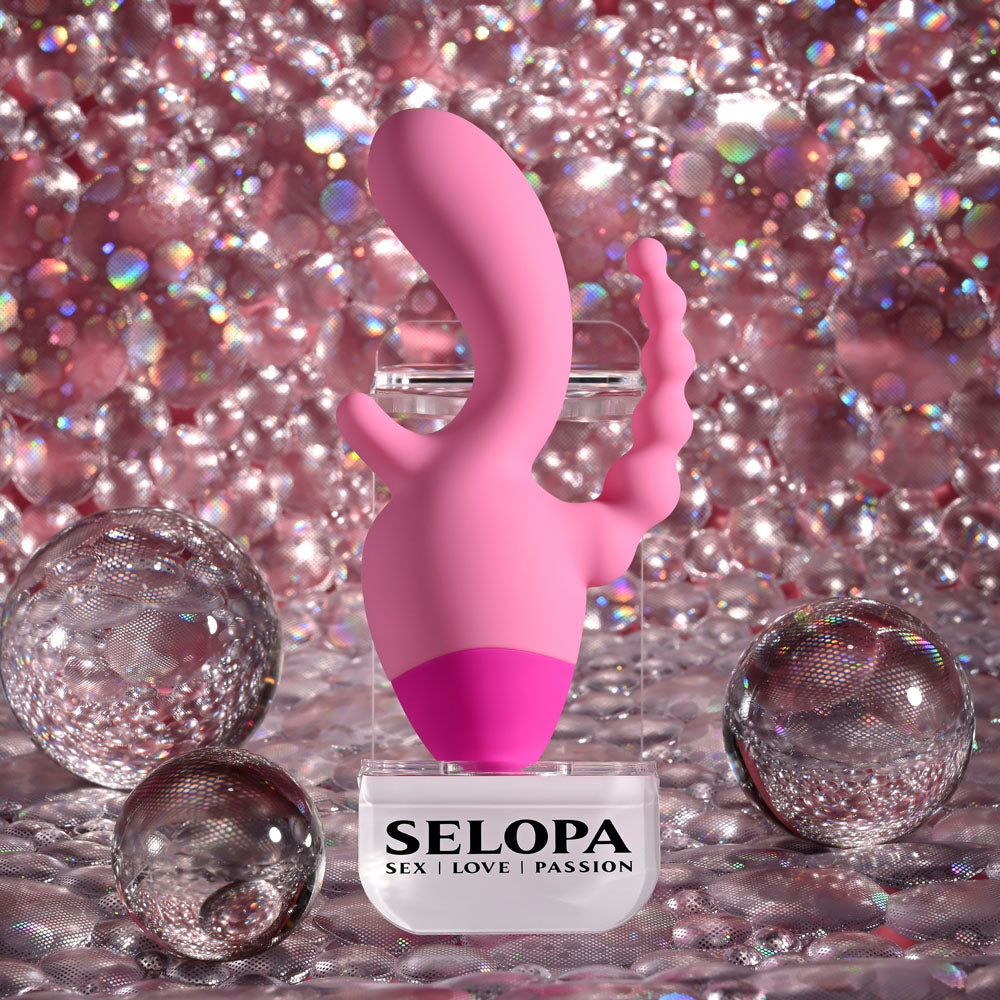 Selopa Game On pink rechargeable mini triple stimulator — product image 7
