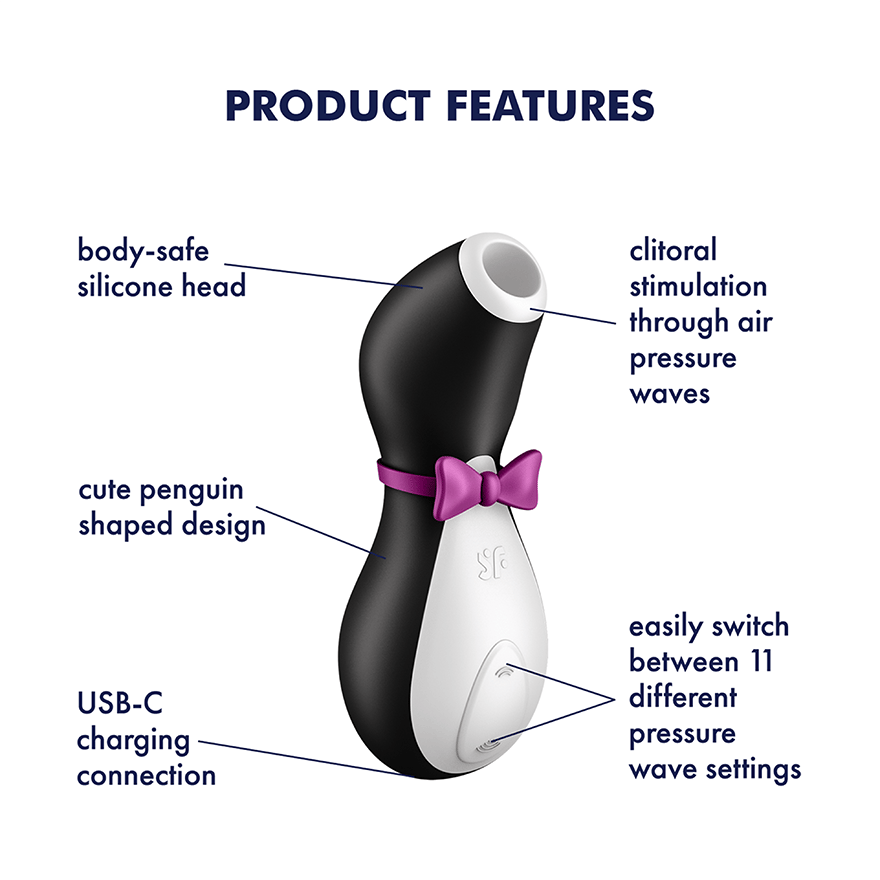 Satisfyer Penguin Air Pulse Clitoral Stimulator | The Love Boulevard
