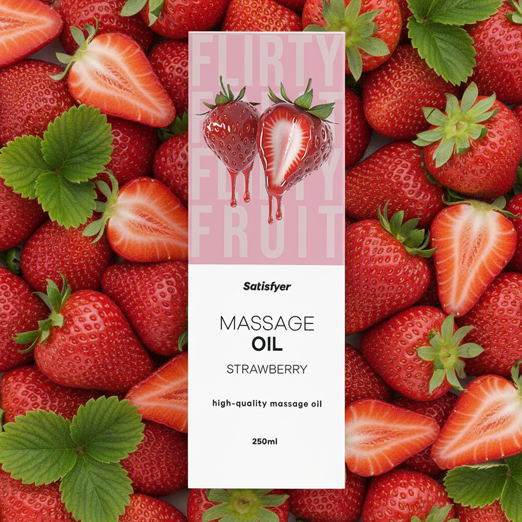 Satisfyer Strawberry Massage Oil 250ml | The Love Boulevard