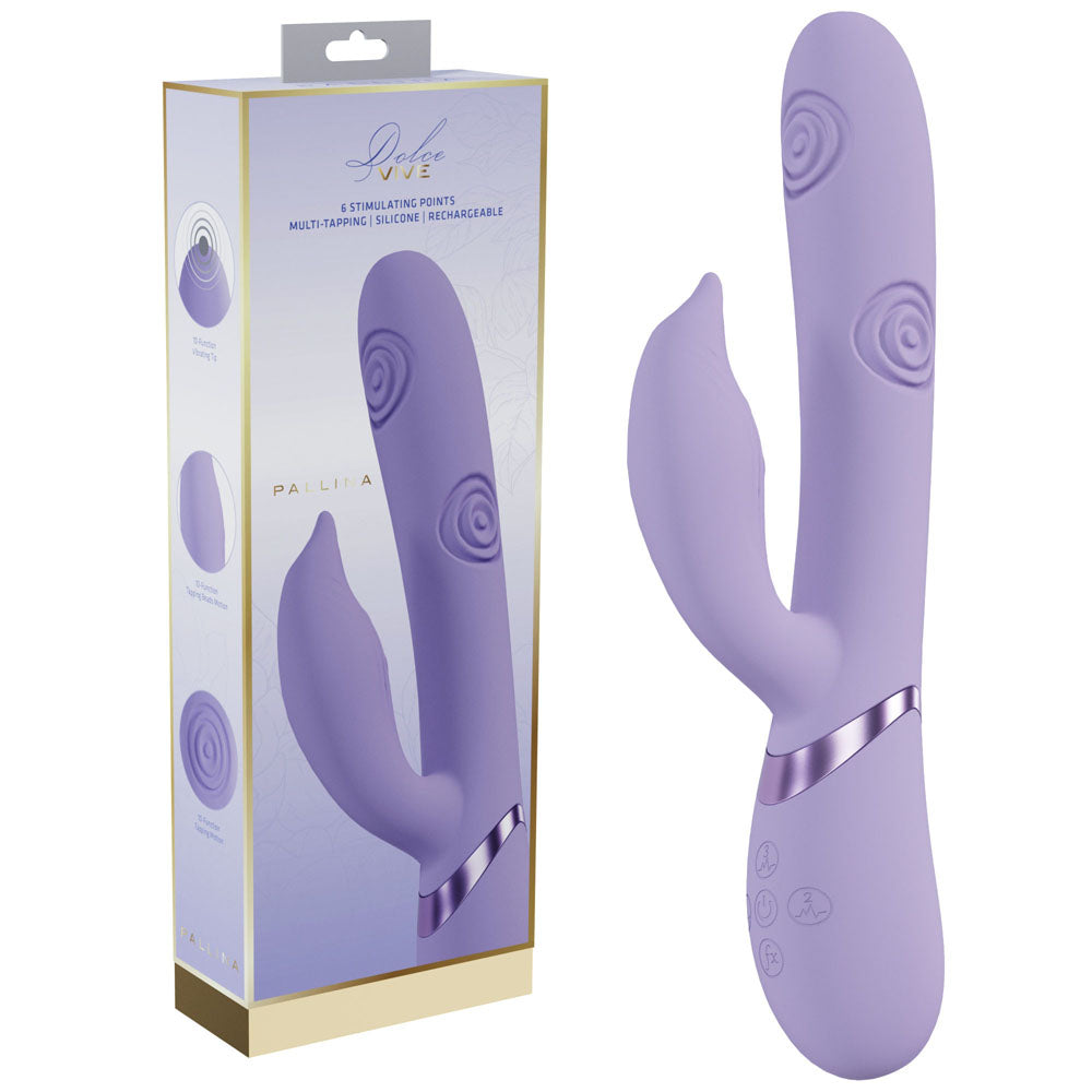Vive Pallina purple tapping rabbit vibrator
