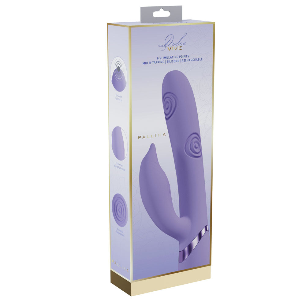 Vive Pallina purple tapping rabbit vibrator — product view 6