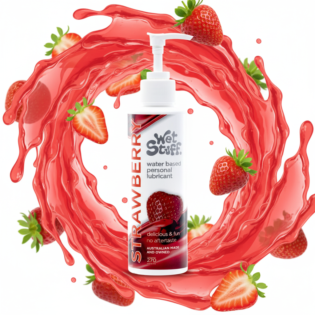 Wet Stuff Strawberry Water-Based Lube 270g | The Love Boulevard