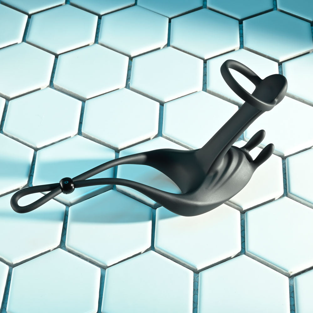 Zero Tolerance Saddle Up adjustable vibrating cock and ball ring in black