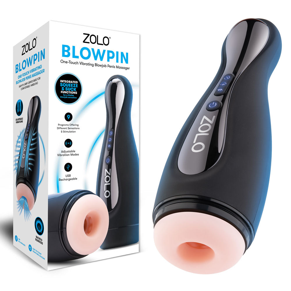 Zolo Blowpin – Auto Sucking & Vibrating Pleasure Stroker