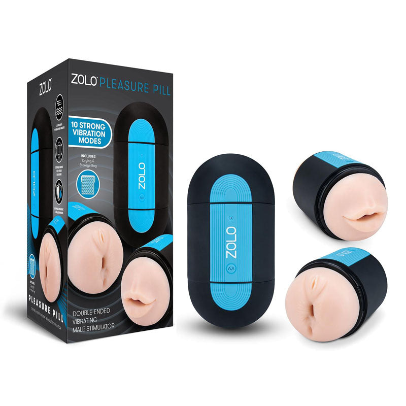 Zolo Pleasure Pill – Double-Ended Vibrating Travel Stroker